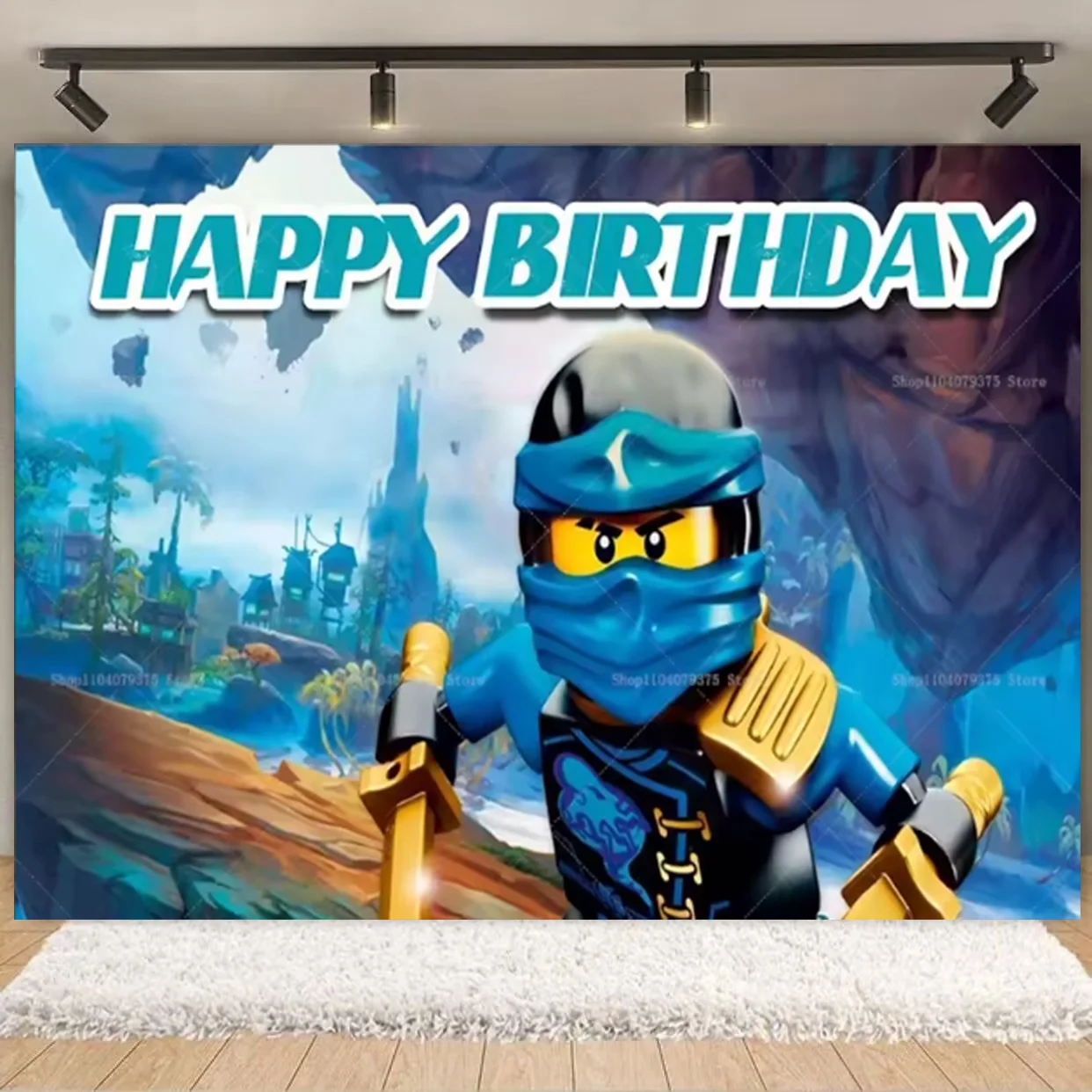 NINJAGOS Geburtstagszubehör, Party-Banner, Kind, Cartoon-Spiel, Dekoration, Hintergrund, Fotografie, Babyparty, Hintergrund, Junge, Geschenke – Detail 9