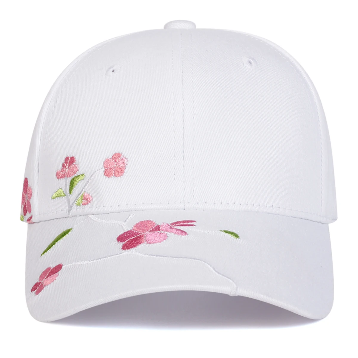 Unisex-Baseballmützen mit Pfirsichblüten-Stickerei, für Frühling und Herbst, für den Außenbereich, verstellbare Freizeithüte, Sonnenschutzhut – Detail 7
