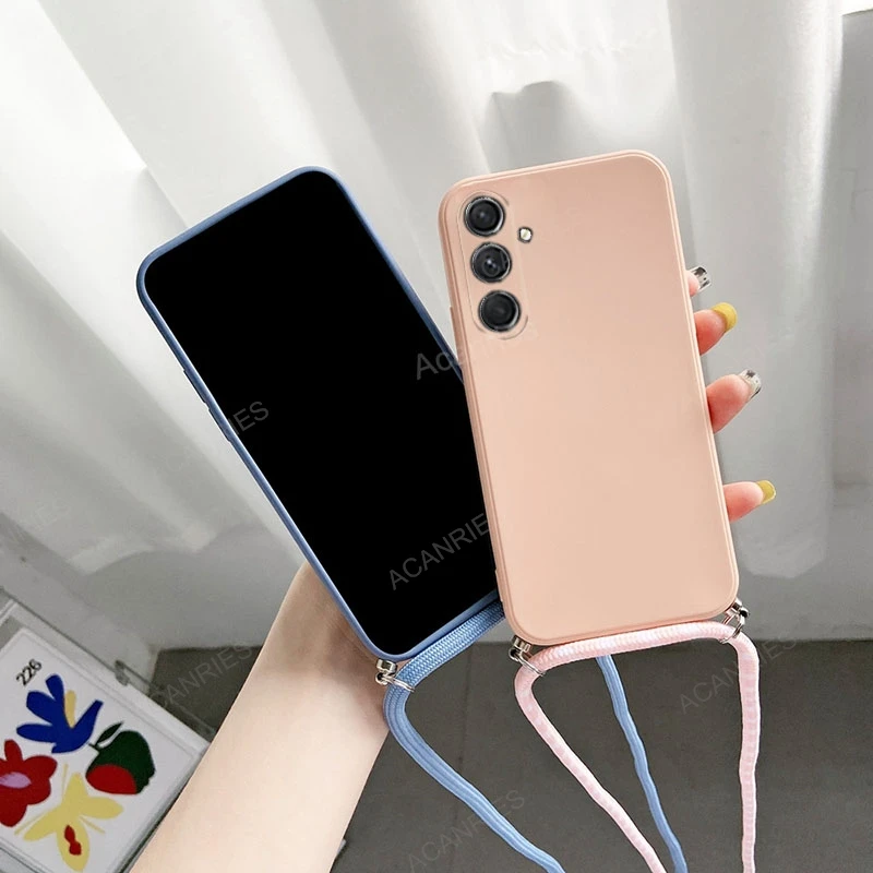 Silicone Crossbody Necklace Lanyard Phone Case