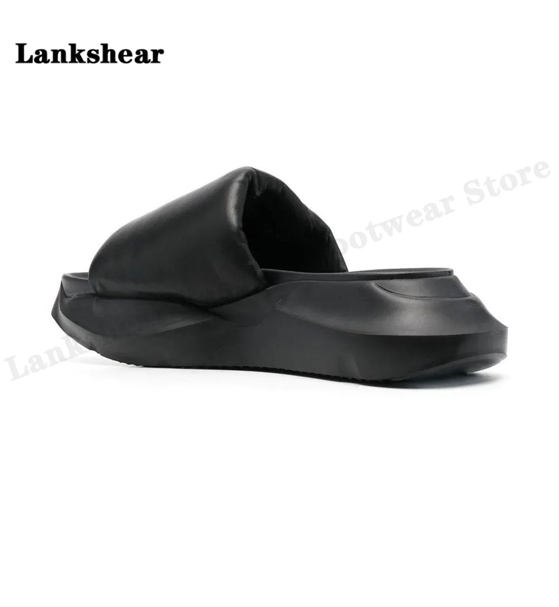 2023 Summer Black Fashion Casual Men's Slipper Sandals Outdoor Genuine Leather Platform Designer High Quality Breathable Shoes