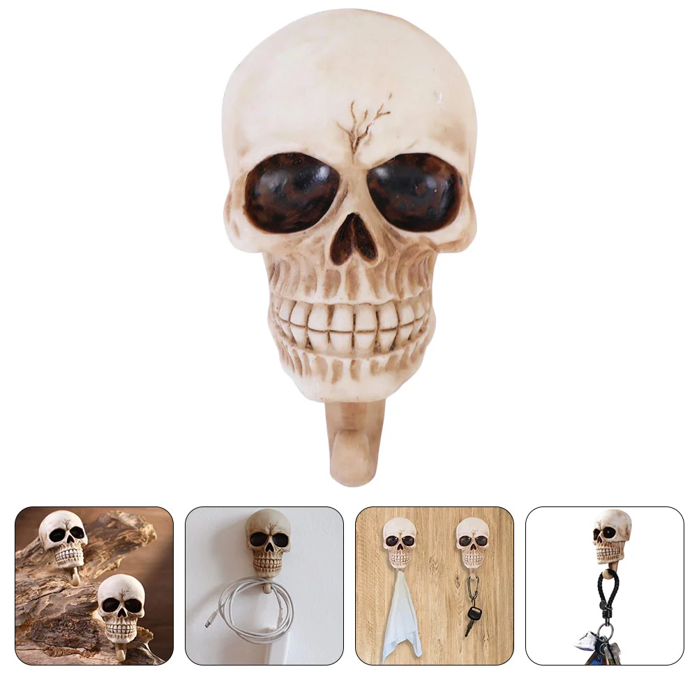 

Halloween Skull Shape Wall Hook Multi-function Wall Hanger Chic Clothing Hook