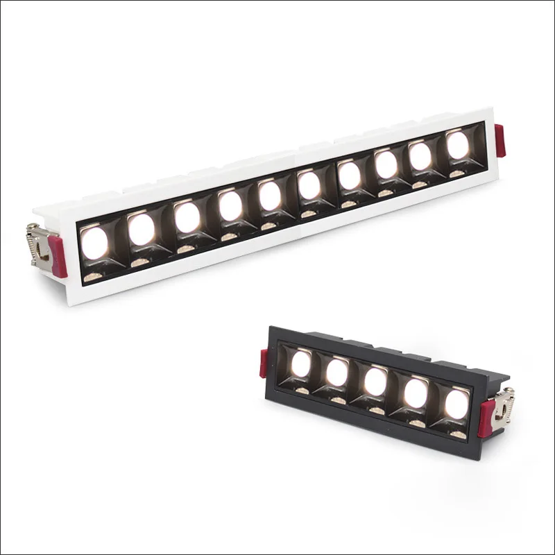 

Светодиодный Светильник направленного света, встраиваемая прямоугольная потолочная лампа с решеткой, 2 Вт, 4 Вт, 6 Вт, 10 Вт, 20 Вт, 30 Вт, точечный светодиодный светильник для украшения дома и магазина