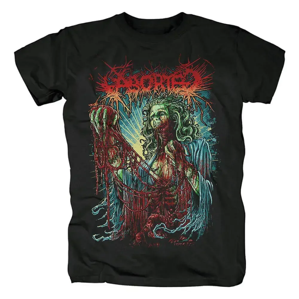 thumbnail image 1 of Camiseta de manga corta de alta calidad para hombre y mujer, Camiseta Grindcore abortada, Camiseta de algodón de banda Punk Rock de Metal Vintage, Tops Y2k, ropa de calle, 1 of 4