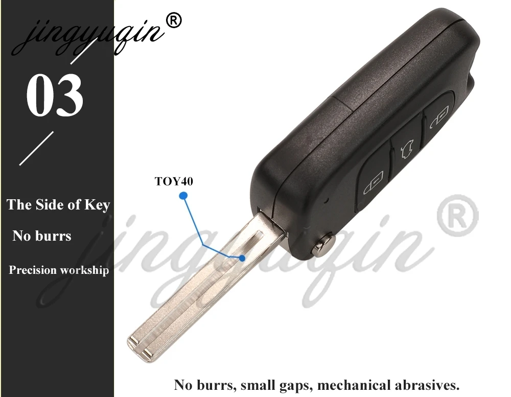 Jingyuqin 433 MhzASK ID46 Flip Auto Schlüssel Fernbedienung Fob für Hyundai i30 2007 2008 2009 2010 2011 2012 2013 Azera 2011 95430-2L600/2L650 – Detail 8