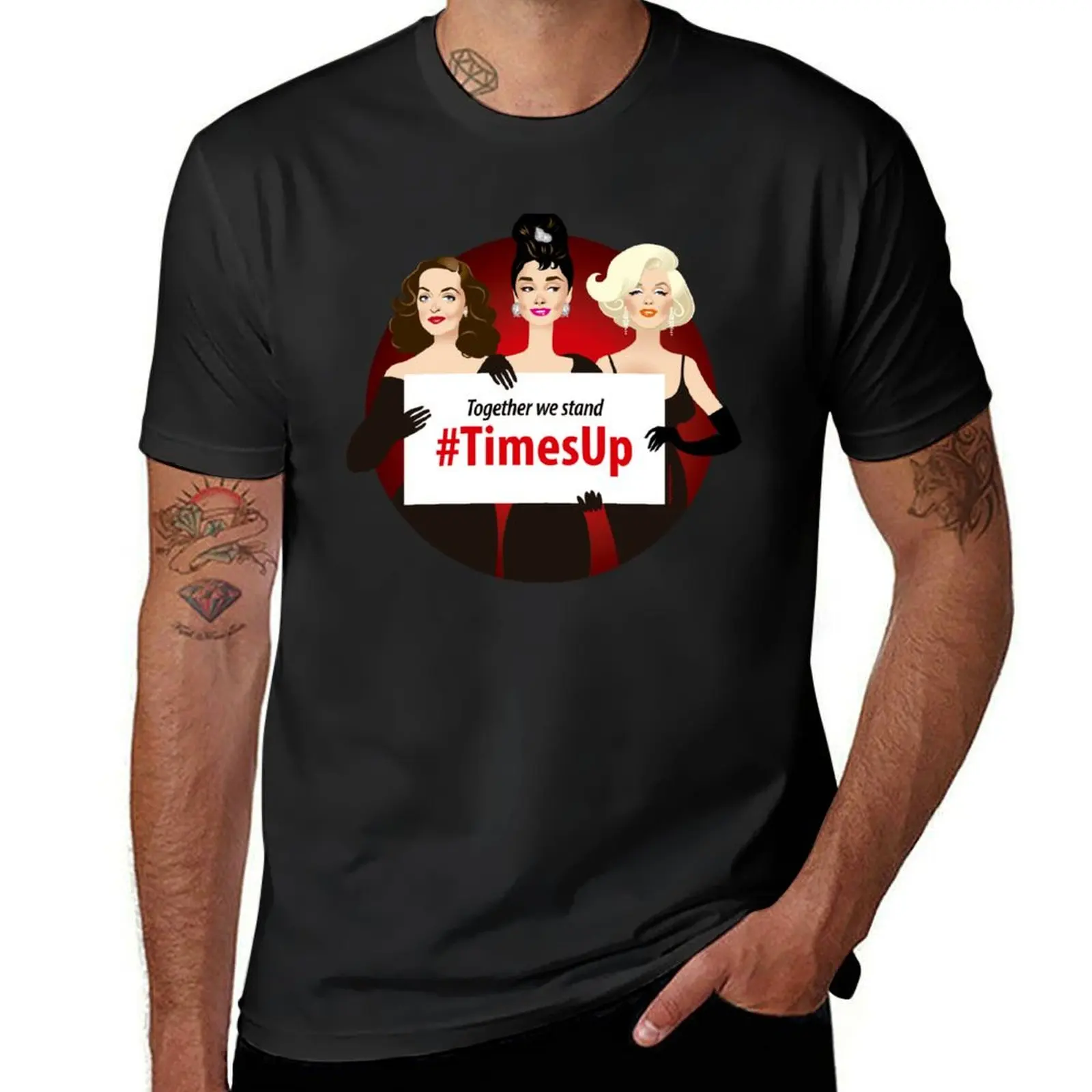 TimesUp-camiseta negra para hombre, ropa con diseño de aduanas, tu propio animal prinfor, nueva edición
