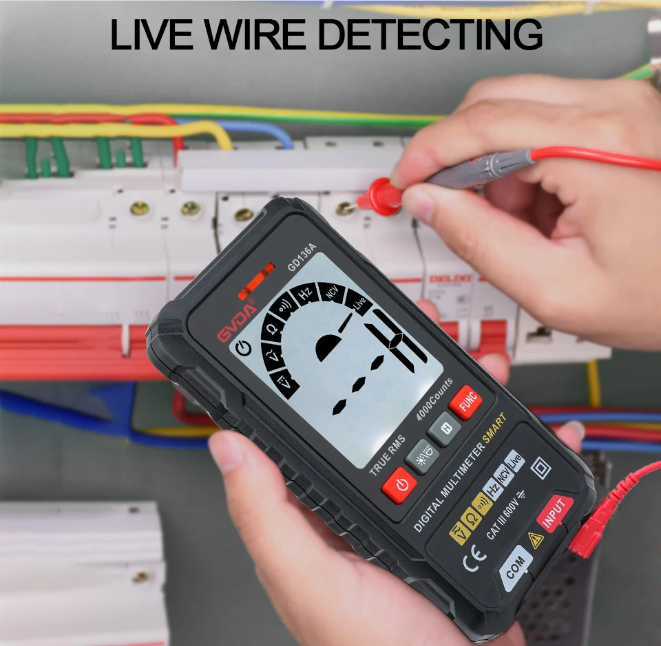 GVDA Digitales Multimeter Strommessgerät True RMS NCV AC Voltmeter Auto-Range DMM Multitester Smart Multimeter Spannungsprüfer – Detail 5