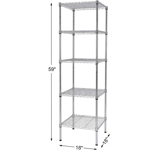 Finnhomy Heavy Duty 8 Tier Wire Shelving with Wheels, Storage Rack Thicken  Steel Tube, Pantry Shelves, Adjustable Shelving Unit