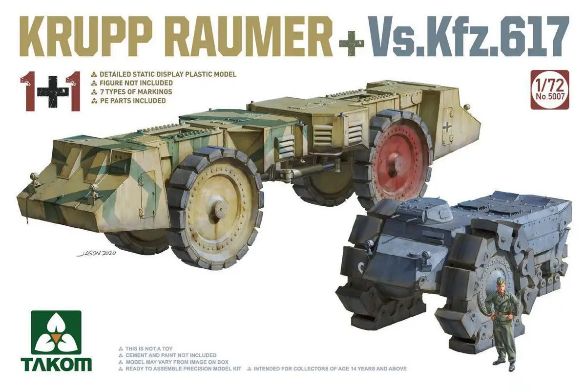 

Takom 5007 1/72 scale KRUPP RAUMER + VS.KFZ.617 1 + 1