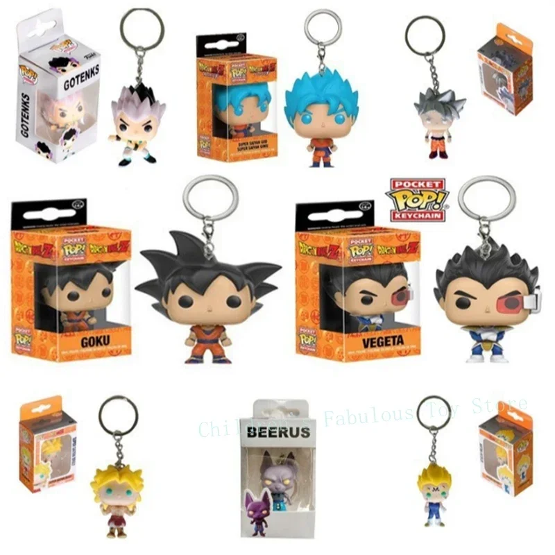 thumbnail image 4 of NUEVOS 20 estilos FUNKO japonés Amine Dragon Ballz GOTENKS BEERUS Vegeta Goku llavero colección modelo juguetes para niños regalo POP, 4 of 5