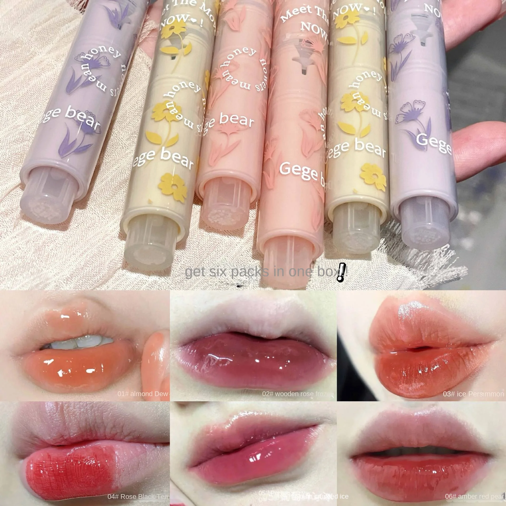 Moisturizing Lipstick Set Mirror Aqua Jelly Love Korean Makeup Long Lasting  Lip Balm Lip Tint Gloss 6pcs Kit - AliExpress