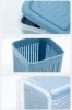 Double Layer Vegetables Sealed Keeper Fresh Storage Box With Drain Basket Refrigerator Use Draining Crisper Strainers Container 5