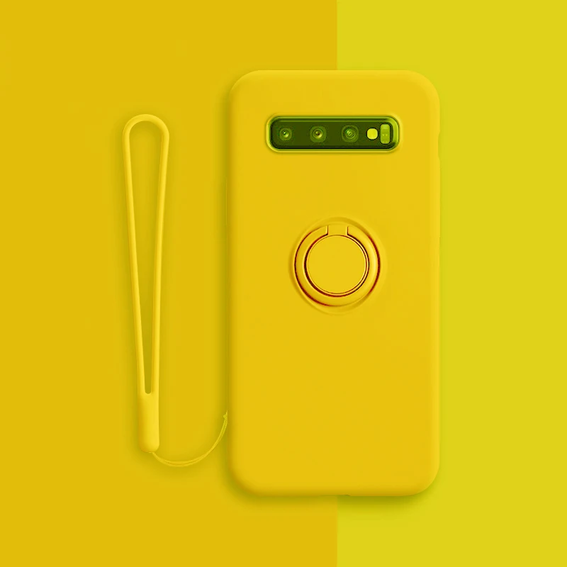 thumbnail image 1 of Soft Silicone Case For Samsung Galaxy S10 Plus S21 S20 FE Ultra S Note 20 9 10 S9 S8 S10E E Note20 Note9 Cover Ring Holder Stand, 1 of 5