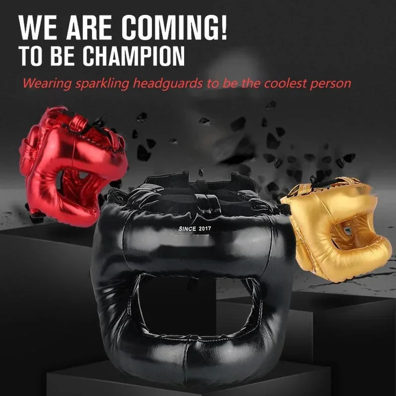 Cross Beam Enclosed Head Protection Nose Bridge Boxing And Fighting Helmet MMA Full Surround Training Protective Helmet