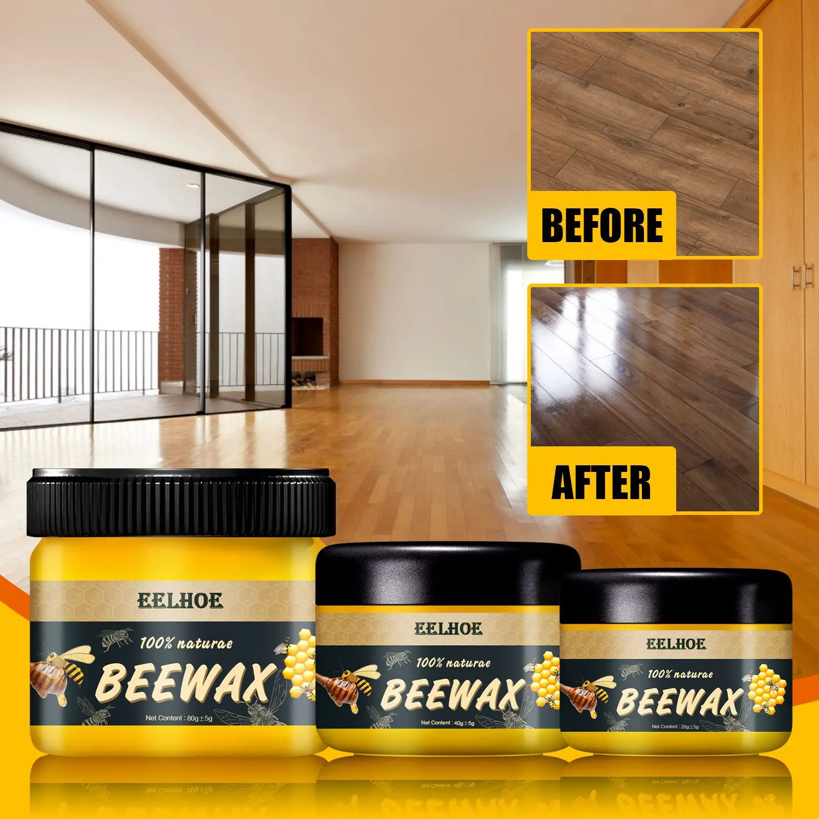 Wood Care Wax 20/40/80g Solid Wood Furniture Polishing