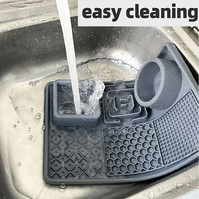 Multifunction Pet Slow Feeder Bowls Dog Licking Mat With Suction Cups For Anxiety Relief Dog Cat Water Drinking Eating Food 4