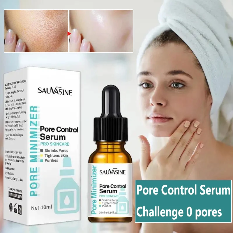 

New Pore Shrinking Serum Face Removing Large Pores Tightening Repairing Facial Pore Minimizing Essence Skin Care Beauty 10ml