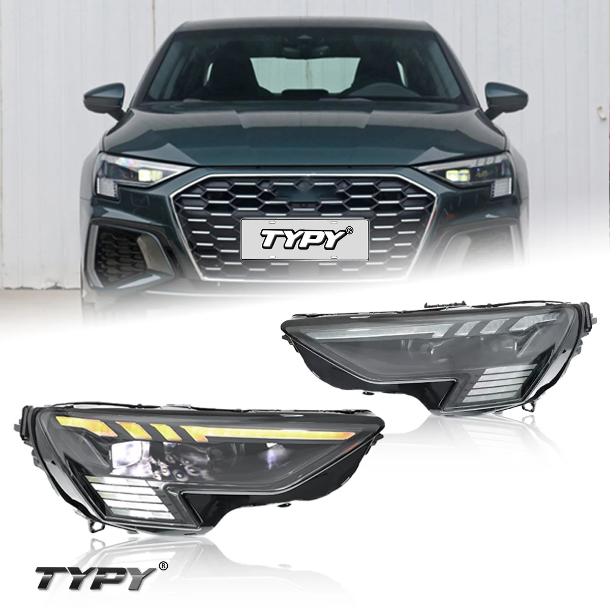 

Автомобильные фары TYPY, новые дневные ходовые огни для Audi A3 RS 2021-2024
