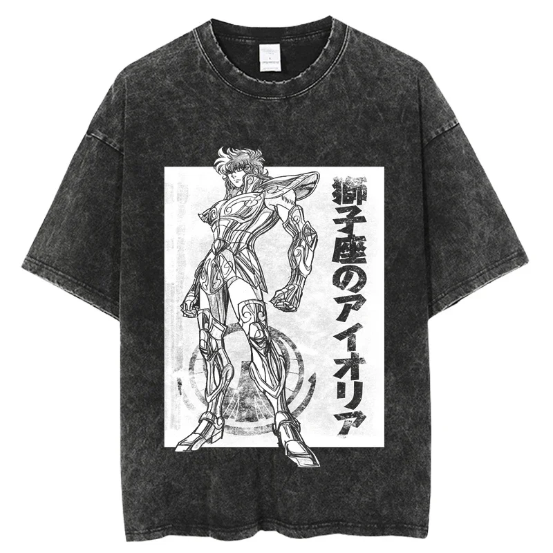 

Женские футболки с коротким рукавом Saint Seiya, летние свободные футболки в стиле унисекс с принтом из мультфильма на тему аниме,