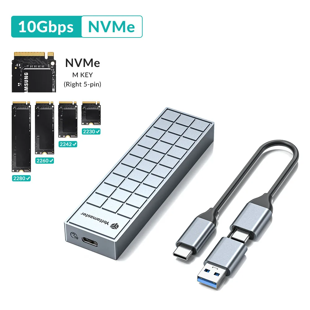 Yottamaster 40Gbps SSD エンクロージャ M.2 NVMe USB 4 タイプ C NVMe