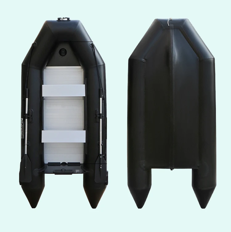 

Black Inflatable boat Ocean patrol vessel High-density PVC material Professional series Expedition Raft 5-6 person