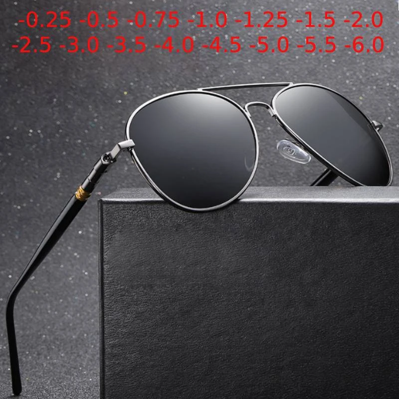 Prescription Polarized Nearsighted Pilot Sunglasses Men Women Driving