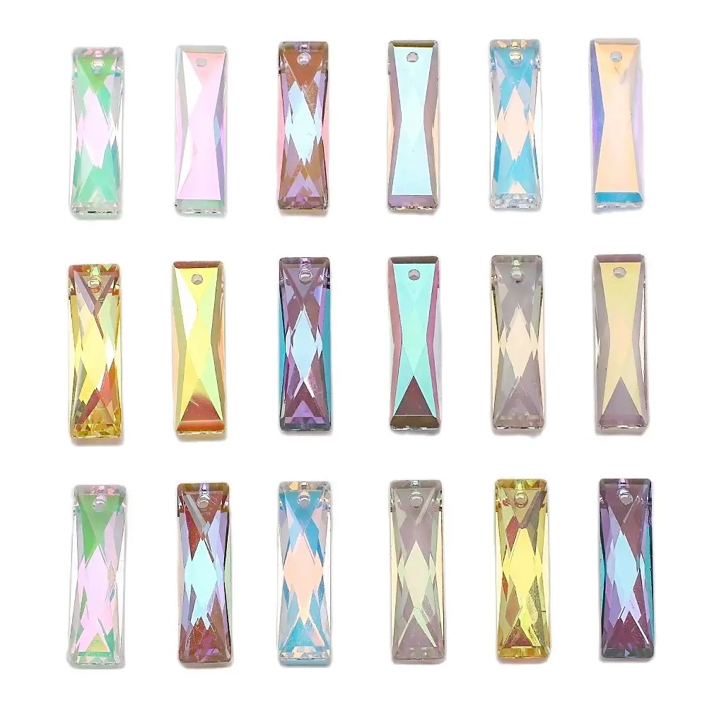 

10 шт. 7x25 мм Autria Кристальные прямоугольные бусины геометрические кулоны стеклянные бусины для детской бижутерии Подвески для изготовления украшений драгоценный камень