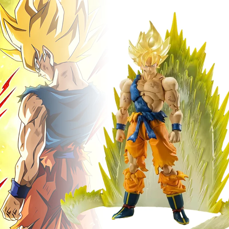 

Bandai Sh Figuarts Dragon Ball Z Anime Figure Son Goku Action Figurine Moveable Toy 15th Anniversery Edition Super Saiyan Gift