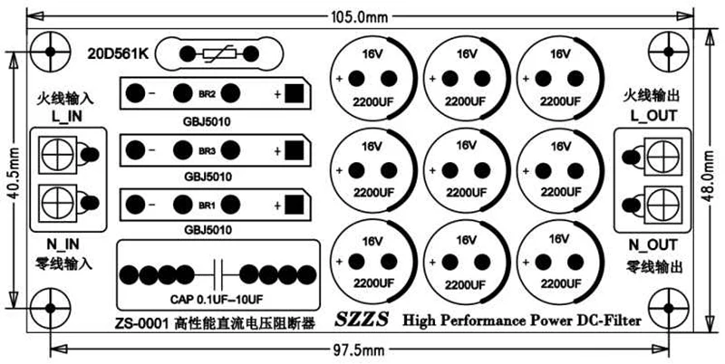 20 A Wechselstromfilter, 110 V, 220 V, 3-stufiger Gleichspannungsblocker, Audio-Isolator, Überspannungs-Überspannungsschutz, Beseitigung von Störungen – Detail 2