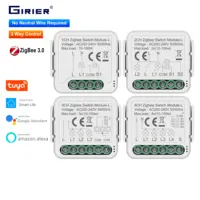 GIRIER Tuya ZigBee 3.0 Smart Switch Module No Neutral Wire Required Smart Home DIY Light Breaker Works with Alexa Google Home 1