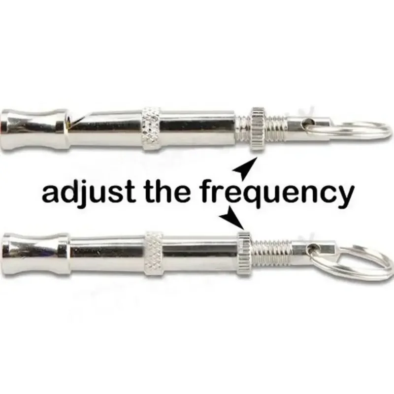 Pet Dogs Whistle Adjustable Stop Barking Ultrasonic Sound Dogs Training Flute Training Toys With Keychain dog whistle