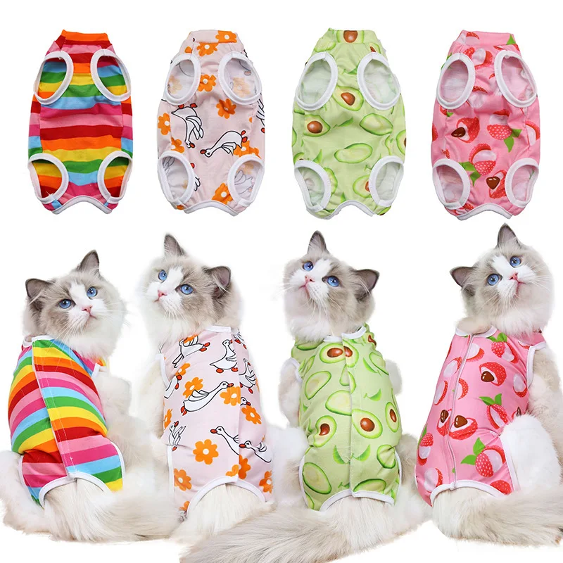 Pet Clothes Cat Clothing Female Cat Sterilization Suit Weaning Suit Postoperative Dressing Anti Licking Elastic