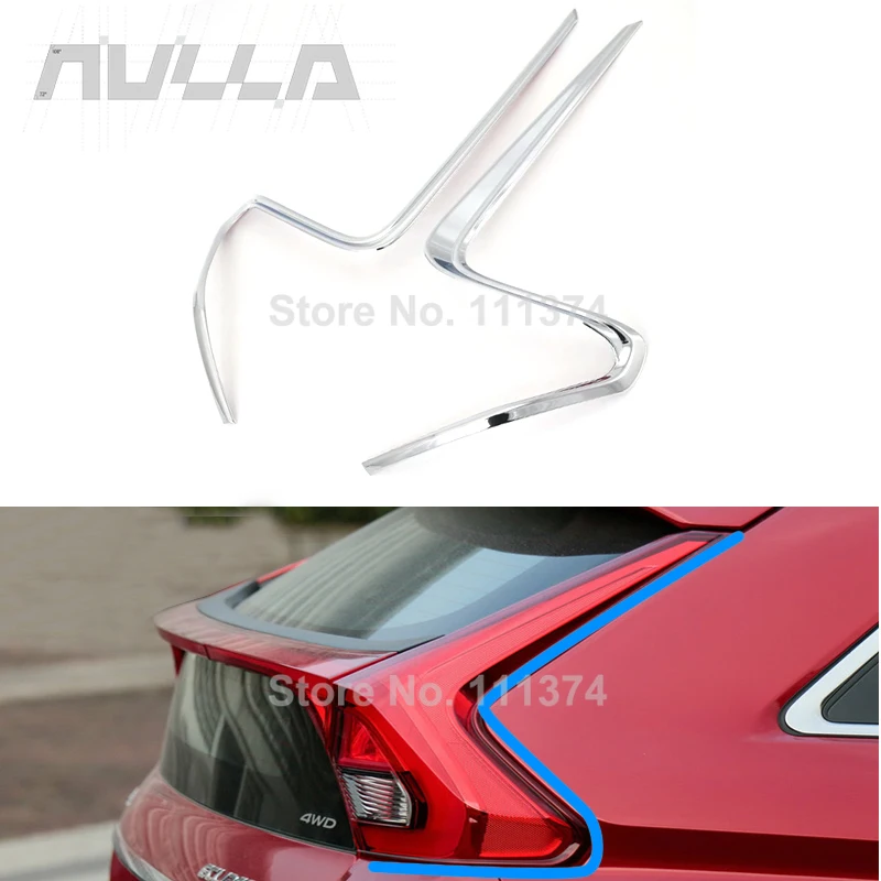 Rear Tail Light Eyebrow Upper Eyelid Cover Strip For Mitsubishi Eclipse