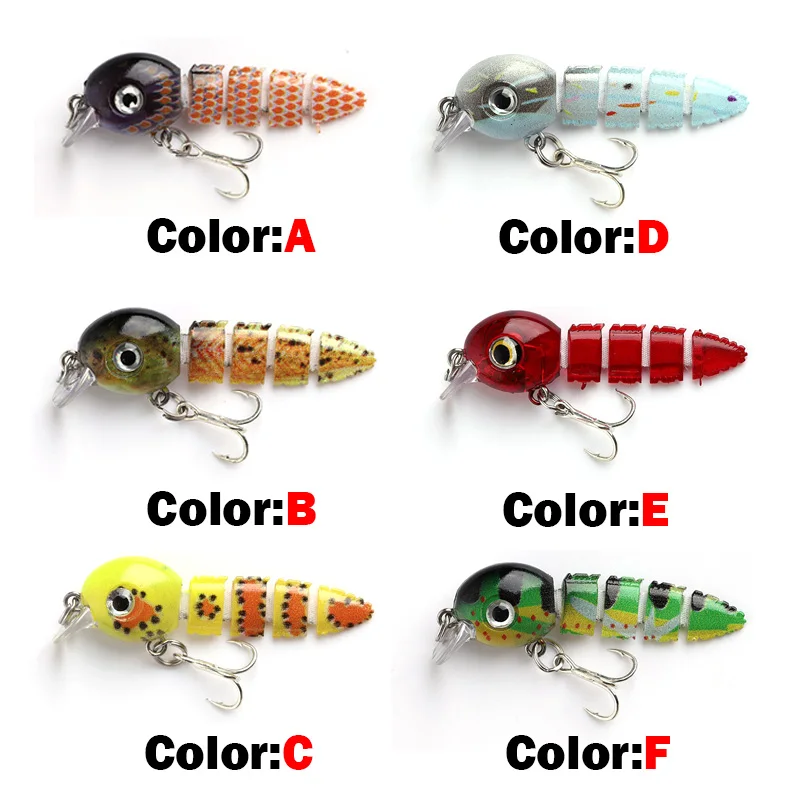 Wobbler, mehrteiliger Angelköder, Minnow, 5 cm, 4 g, Gelenkköder, Swimbait, künstlicher harter Köder, Kurbelköder, Trolling-Bassgerät – Detail 7