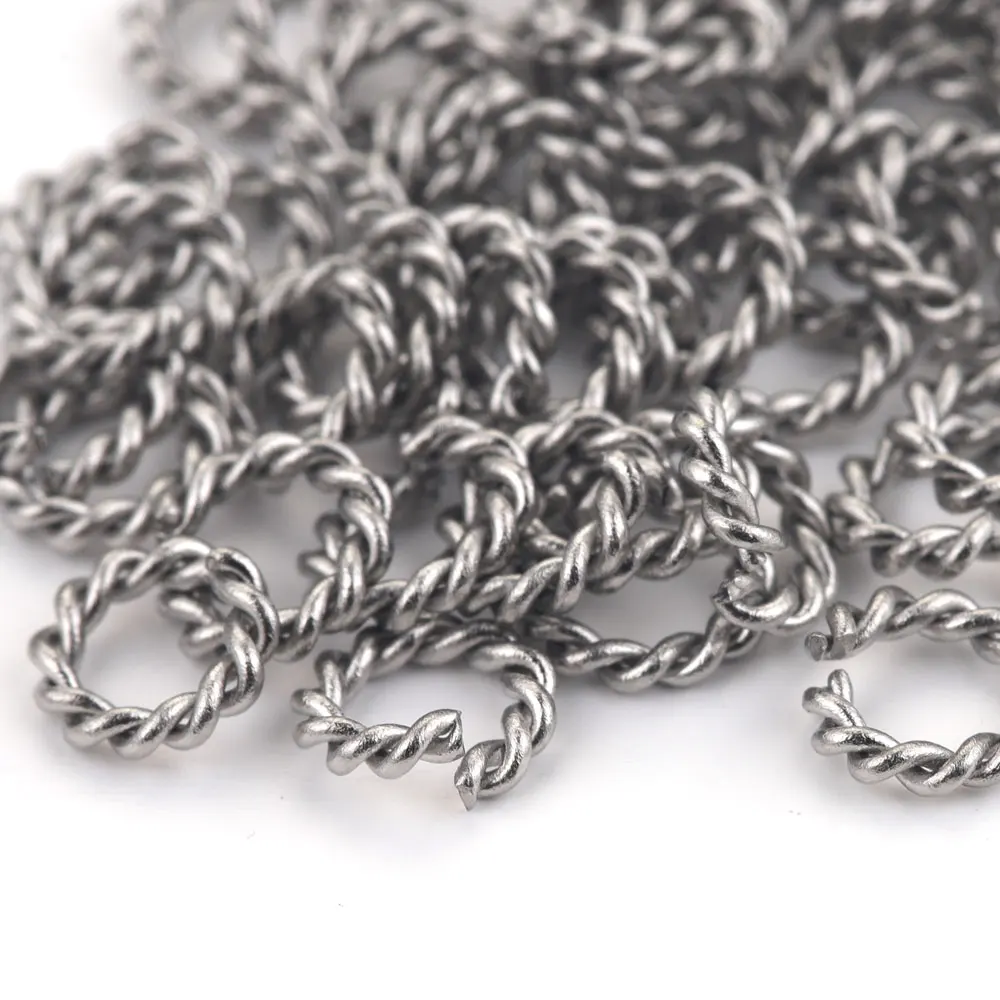 50 stücke Edelstahl Spirale Offene Binderinge Diy Schmuck Machen Zubehör Split Ringe Anschlüsse Für Schmuck Machen Liefert – Detail 4