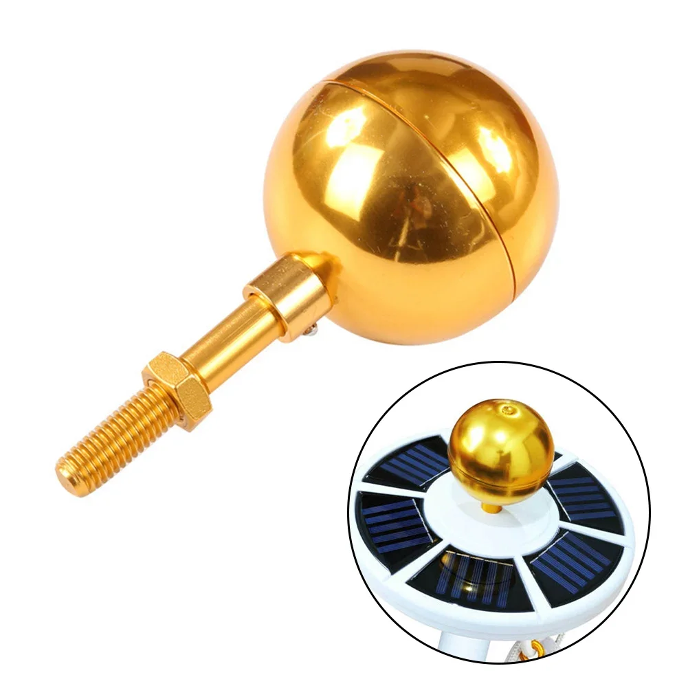 Gold Anodized Aluminum Inch Gold Anodized Aluminum Outdoor Flagpole Ball Topper Ornament