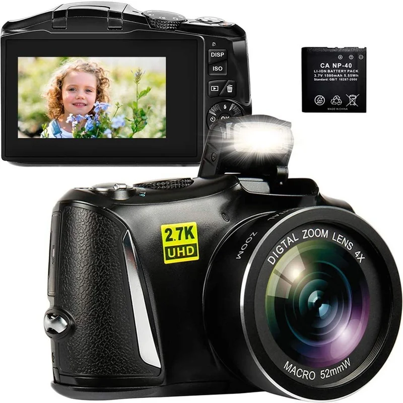 

Digital Camera 2.7K 48MP Full HD Point and Shoot Camera with 3.0 Inches Screen R6S 2.7k Camera Professional