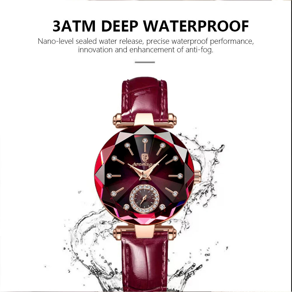 Poedagar Top Luxury Watches For Women Waterproof Leather High Quality Quartz Woman's Watch Casual Fashion Ladies Wristwatch Gift, Alina Gadgets