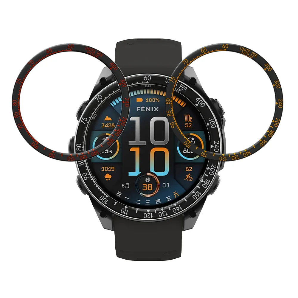 Stainless Steel Racing Speed Scale Watch Bezel Ring