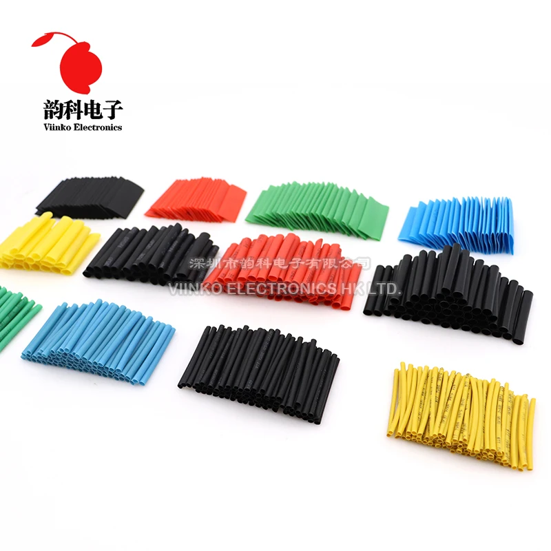 Heat Shrink Tubing 530pcs Polyolefin Shrinking Assorted Heat Shrink Tube Wire Cable Insulated Sleeving Tubing Set 2:1 Waterproof Pipe Sleeve Kit