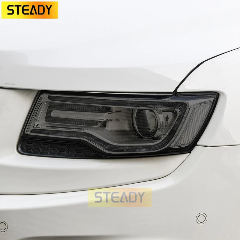 

Car Headlight Protective Film Front Light Tint Smoked Black TPU Sticker For Jeep Grand Cherokee Wrangler Compass Accessories