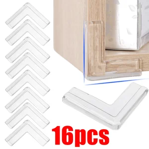 16/1Pc Anti Collision Angle Transparent PVC Pad for Window Child Safety Corner Guard Baby Collision Proof Protector Table Corner