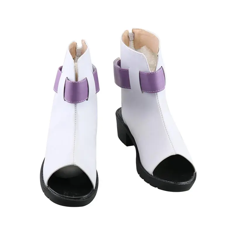 

Jp Anime Hinata Hyuuga Cosplay Shoes White Handmade Faux Leather Boots
