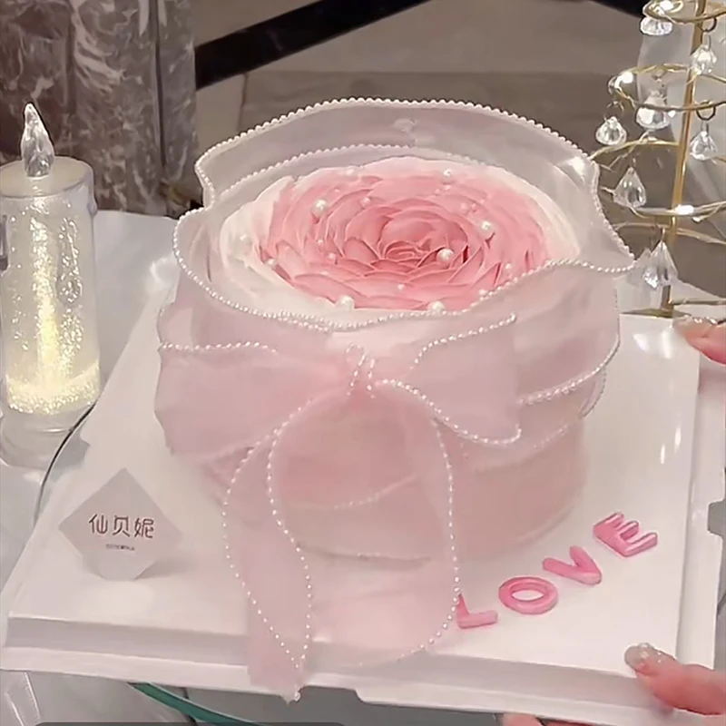 진주 피쉬테일 거즈 실크 리본, 실크 오간자 레이스 소재 리본, DIY 수제 활 꽃 선물 포장