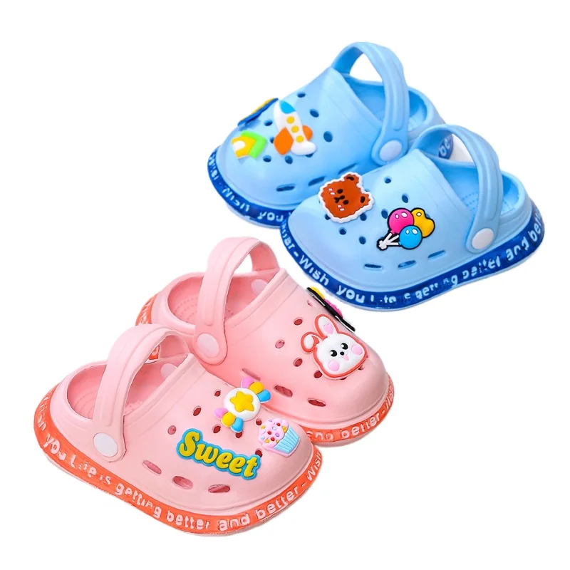 Summer Kids Sandals Hole Children's Shoes Slippers Soft Anti-Skid