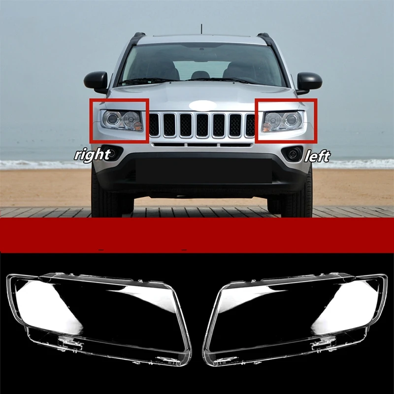 

Для Jeep Compass 2011-2016 Автомобильная боковая крышка объектива фары абажур Передняя фотовспышка