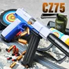 CZ75 Soft Bullet Gun Toy Shell Throwing Manual Air Soft Pistol Weapons Outdoor Realistic Toys Guns for Boys Children Adult Gifts 3