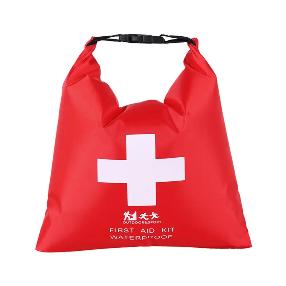 Dry Bag Waterproof Bag 1.2L Outdoor Waterproof Trekking Rafting First Aid Bag Emergency Kit for Travel Camping Red Kayaking Canoeing First Aid Dry Bag