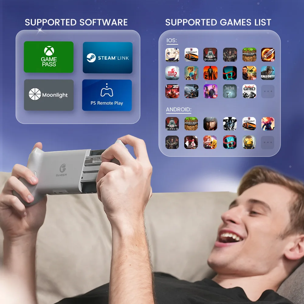 Gamesir G8 Galileo tipo C GamePad controlador de teléfono móvil con efecto  Hall Stick para iPhone 15 Android PS remoto juego nube