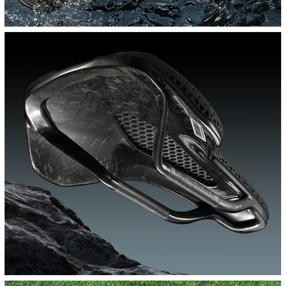 2026 RYET 165g Fahrradsattel, 3D-Gedrucktes Radsport-Sitzkissen, 7x9mm Carbon-Schienen für Rennrad, Mountainbike und Gravel-Bike, Fahrradteile – Detail 22