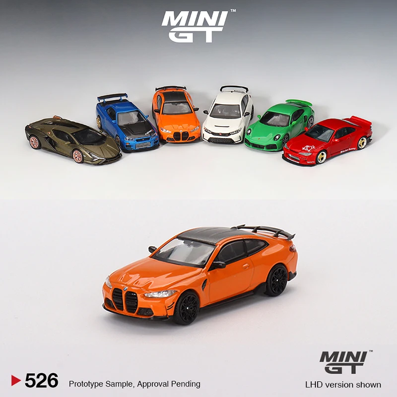 

Мини GT 1:64 модель автомобиля M4 M-Performance (G82) литой автомобиль из сплава #526 LHD Fire Orange